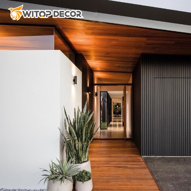 Witop Easy Install Walnut Color Eco Wood Laminate Decorative Wall Cladding
