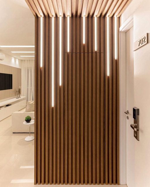 China Wholesale Quick Installation Entrance TV Grille Background for Home Decor WPC PVC Great Wall Board Wall Panel