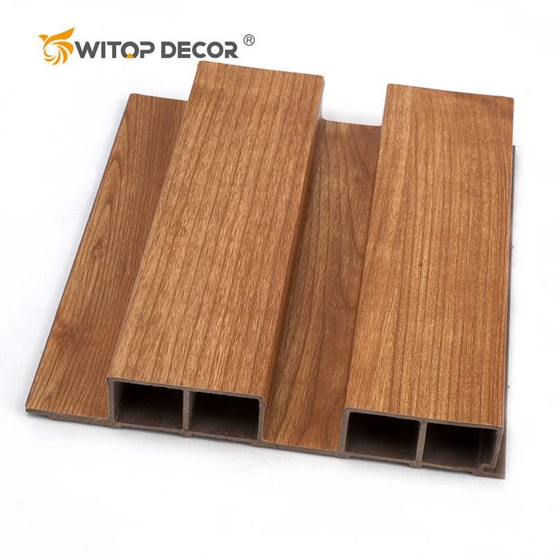 Wooden Grain PVC WPC Wall Panels Designs for Outdoor Decoration