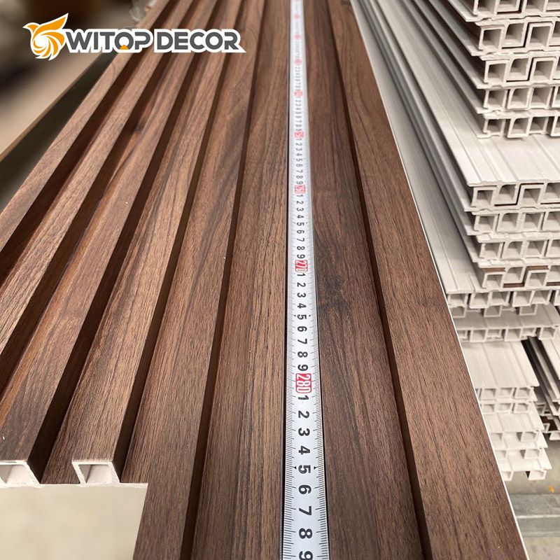 3D Wooden Grain WPC Wall Panel for Interior