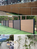 Outdoor WPC Fence Easy Installation Home Garden Yard Privacy Fence