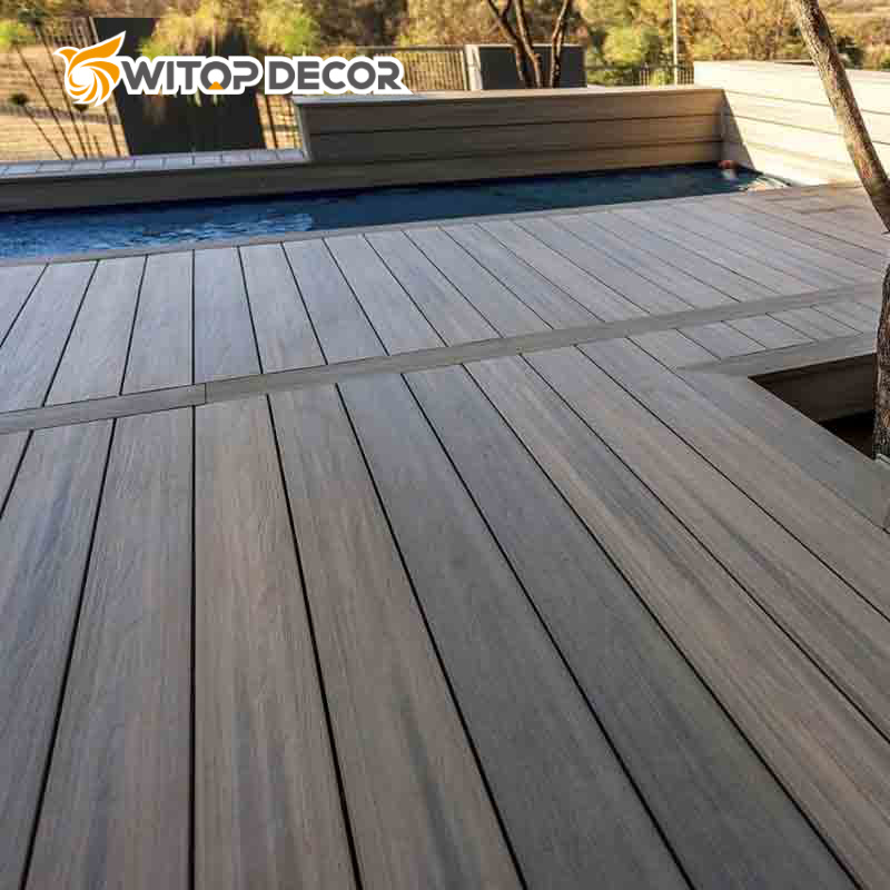Easy Installation Co-Extrusion Capped WPC Decking Garden Flooring