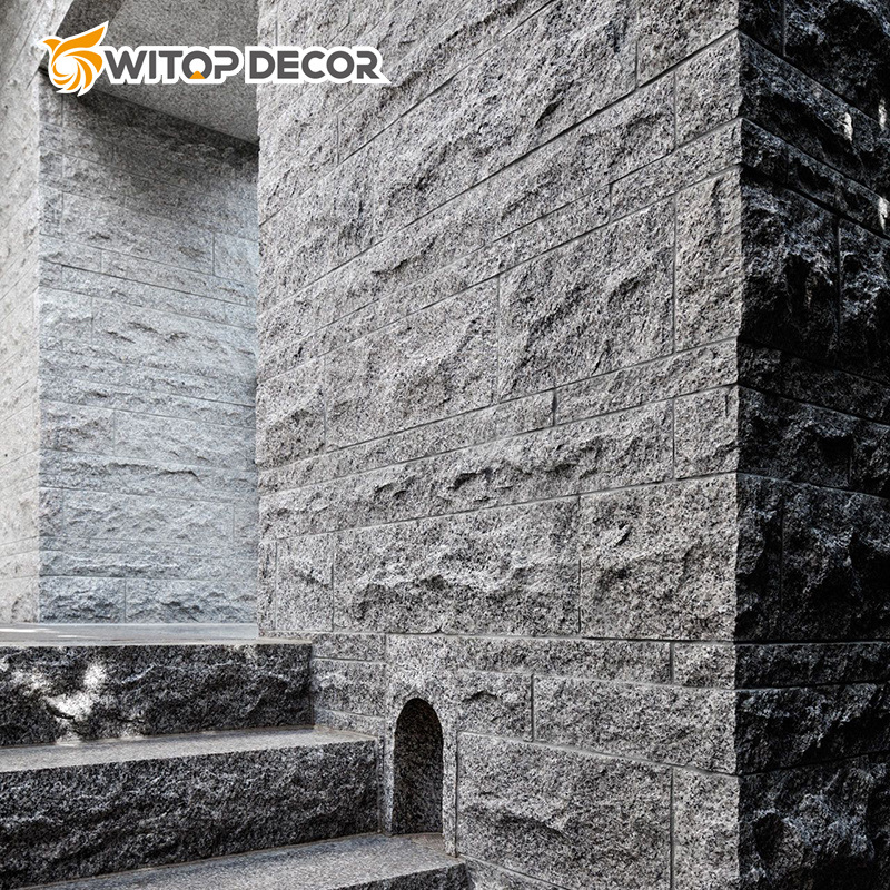 Heat Insulation Fireproof PU Stone Panel for Villa Decoration