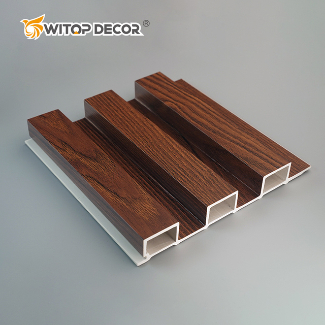 Factory Price Wood Plastic Composite Panel for Indoor Wall Wood Grain Fluted Wall Panel