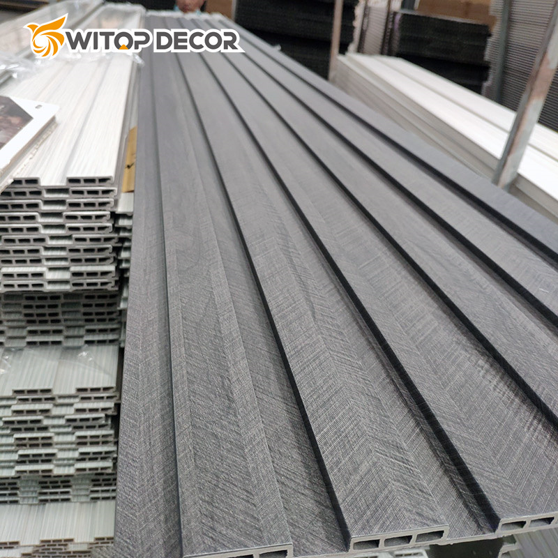 Waterproof and Fireproof Wood Composite Plastic Interior Fluted WPC Wall Panel