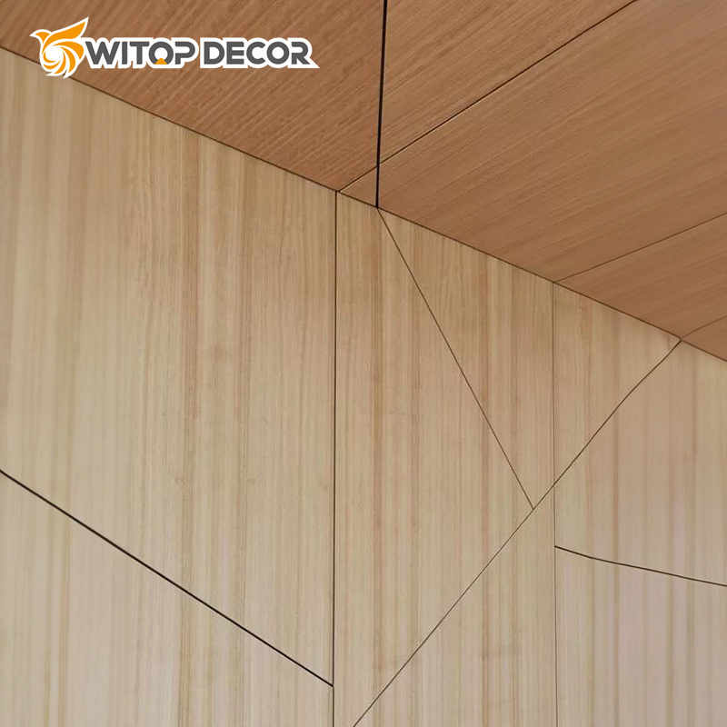 Bamboo Charcoal Wall Board Decoration Factory Wood Mirror Metal Color Film Wall Panel for WPC