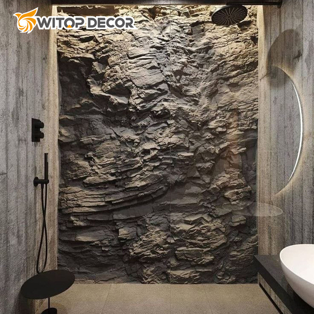 Fire Resistant 3D Decoration Stone Wall Panel