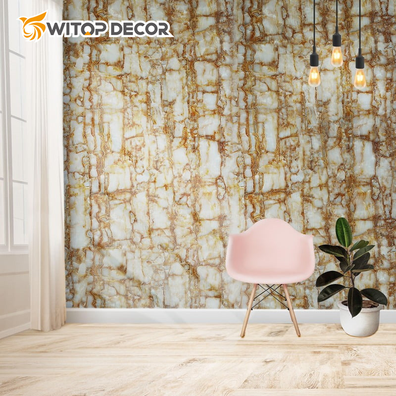 PVC Plate Solid Surface Wood Faux Marble Panel UV Marble Sheet
