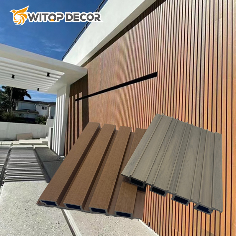 WPC Wall Cladding Fluted WPC Wall Panel Outdoor Wall Panel