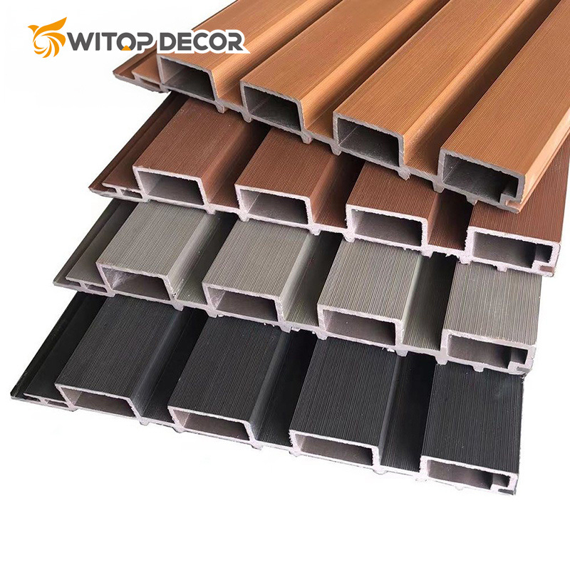 Grey Composite Cladding Fireproof Recycled Decorative Materials WPC Wall Panels