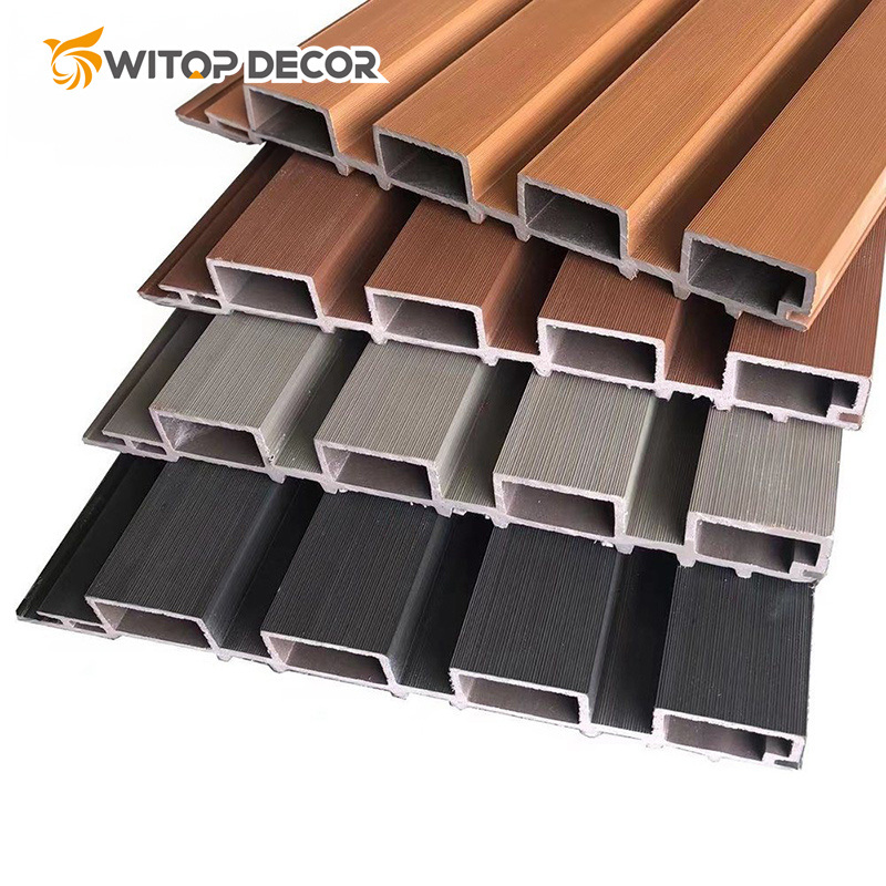 Grey Composite Cladding Fireproof Recycled Decorative Materials WPC Wall Panels