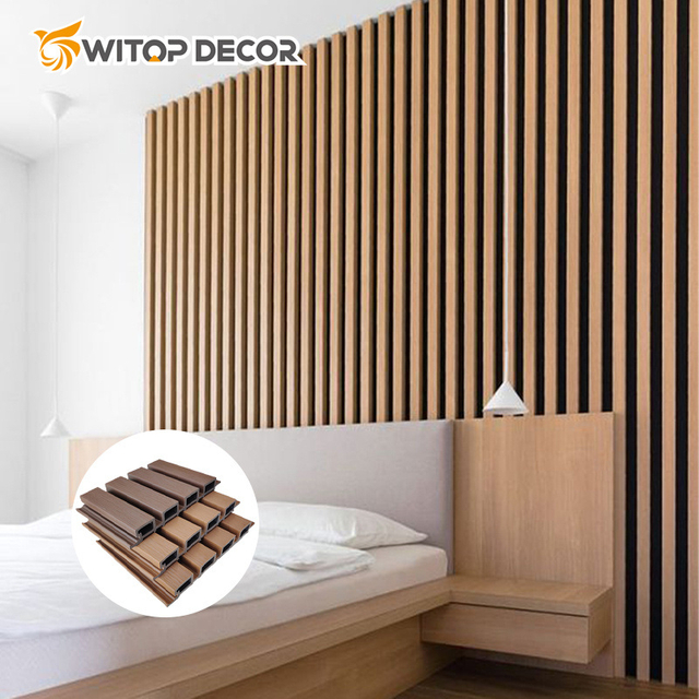 Cheapest WPC Wall Panel Wooden Alternative Wall Cladding for Living Room