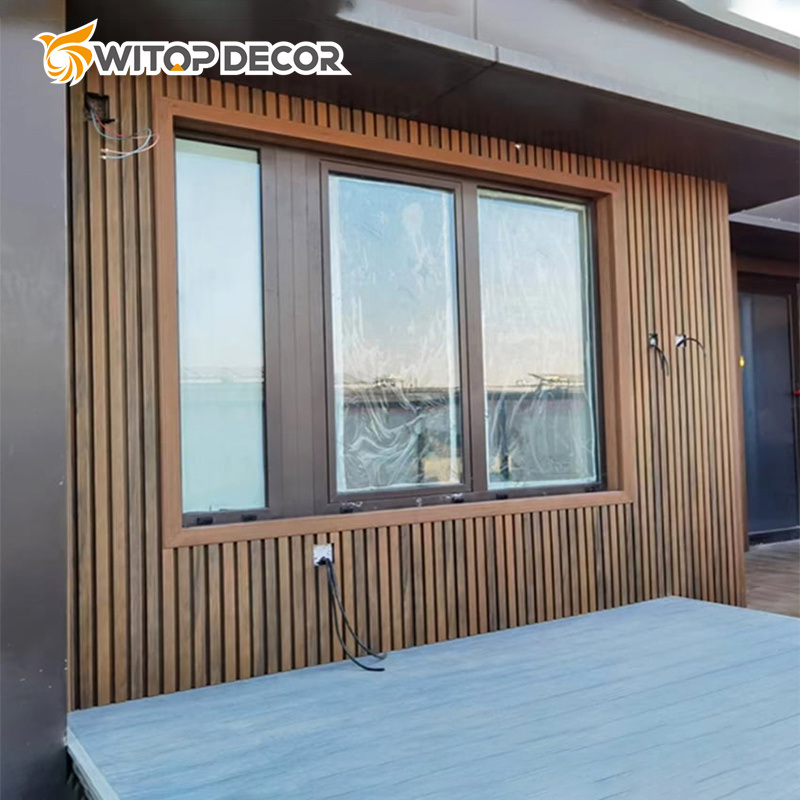 High Quality Bevel Eco Wood Luxury Back TV Natural 4X8 Clad Wall Paneling WPC Wall Panel Cladding