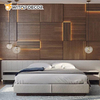 Pet High Gloss Marble Film Bamboo Charcoal Fiber Board Wood Veneer Charcoal Wall Panel for Hall Decoration