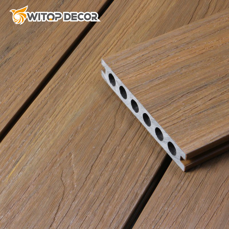 Factory Outdoor Interlocking Deck Wood Composite Grain Engineered Plastic Floor WPC Decking