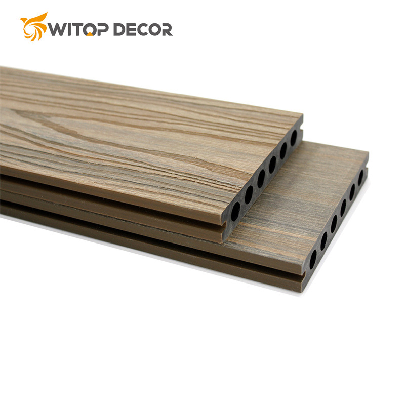 140*24mm Outdoor Waterproof Co-Extrusion 3D Embossed Wood Grain WPC Decking
