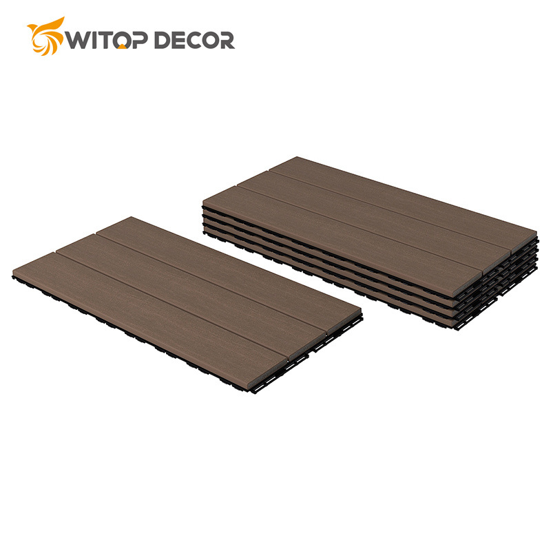Waterproof and Sun-Resistant Wood-Plastic Flooring for Outdoor Courtyards WPC Decking