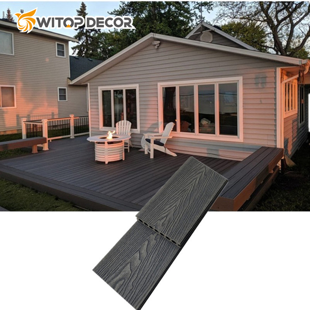 Coffee Shop Balcony Different Color Wood Plastic Composite Material WPC Decking Flooring