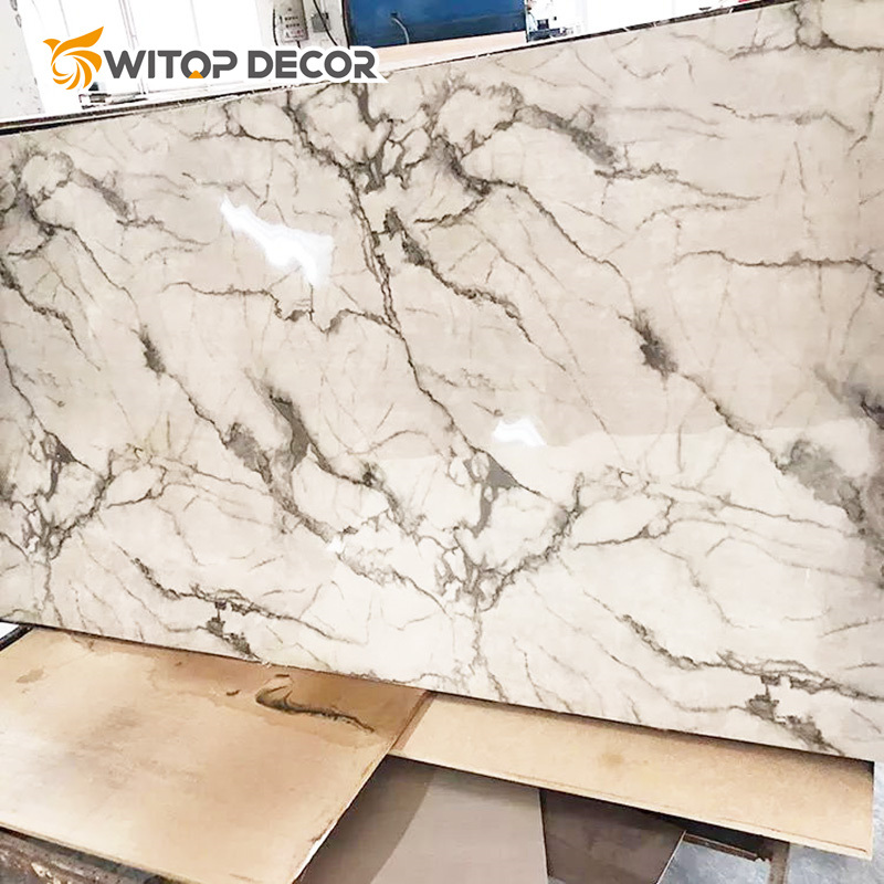 Manufacturer 1220X2440mm High Glossy PVC Marble Sheet for Interior Wall Panel