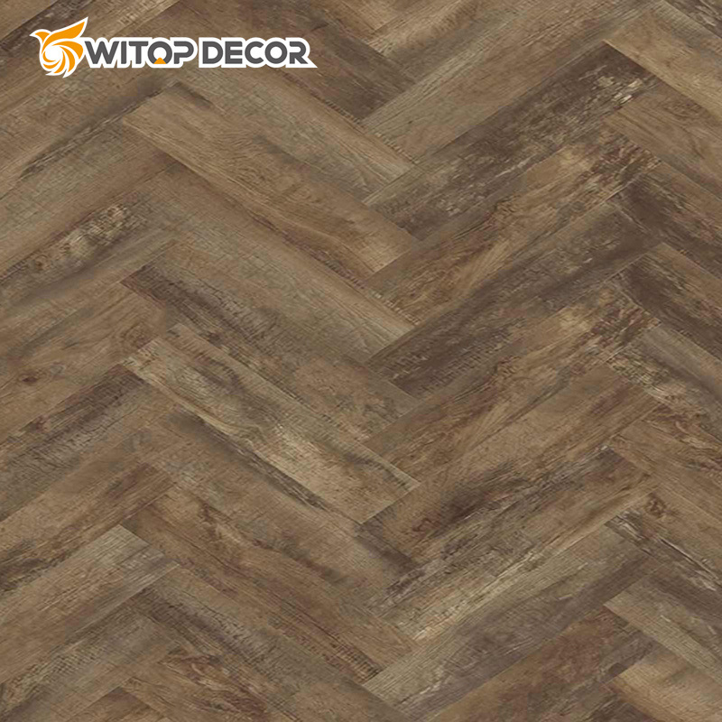 Wood Grain Parquet Effect Loose Lay PVC Vinyl Lvt Plank Flexible Flooring