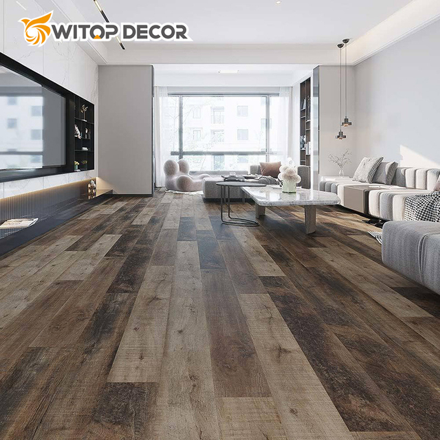 Waterproof Stone Plastic Composite Anti-Slip Spc Vinyl Plank Flooring with Wood Texture