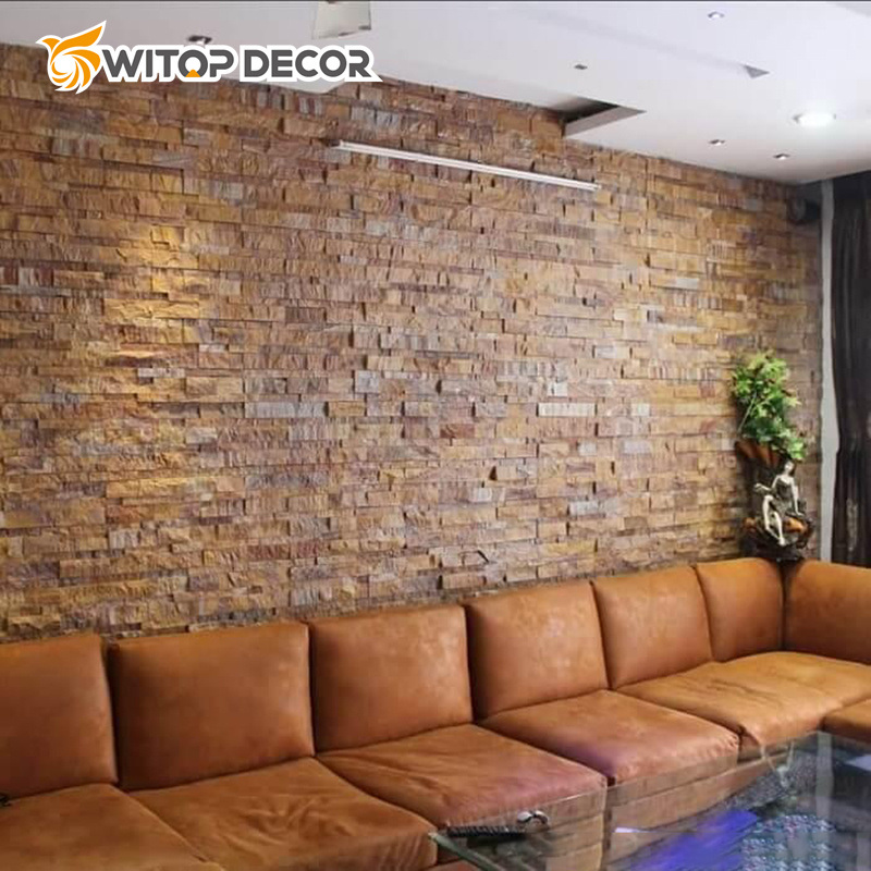 Light Weight Big Slab PU Mushroom Faux Stone Polyurethane Artificial Stone for Wall Decorative