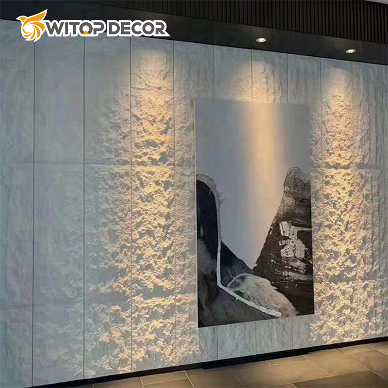 Lightweight Artificial Decorative Faux Stone Wall PU Cladding Exterior Solid Surface PU Stone Panel