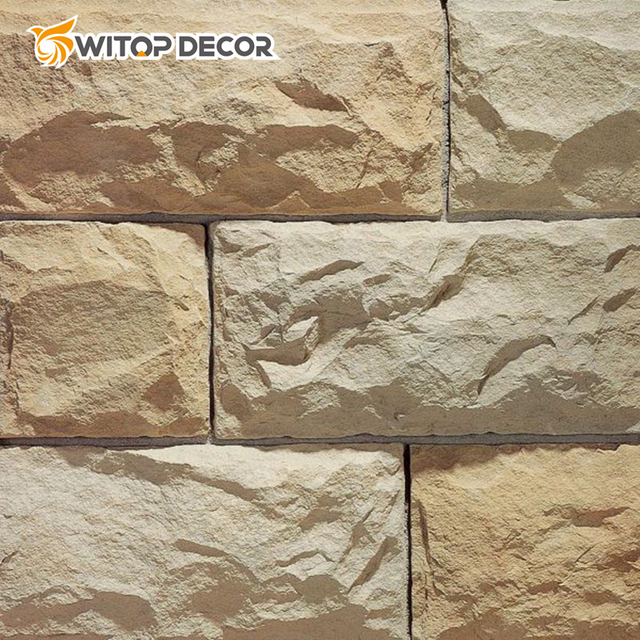 Factory High Quality Beautiful Decorative PU Polyurethane Faux Stone Wall Panel