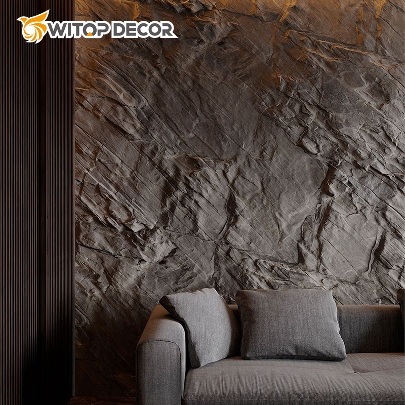 Witop Indoor Luxury PU Faux Stone Waterproof 3D Decorative Wall Panel