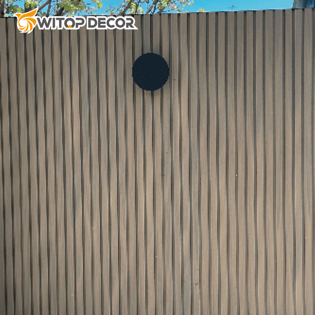 Outdoor Fluted Laminated Cladding Exterior Cladding Siding Wood Composite Houses Wall Panel