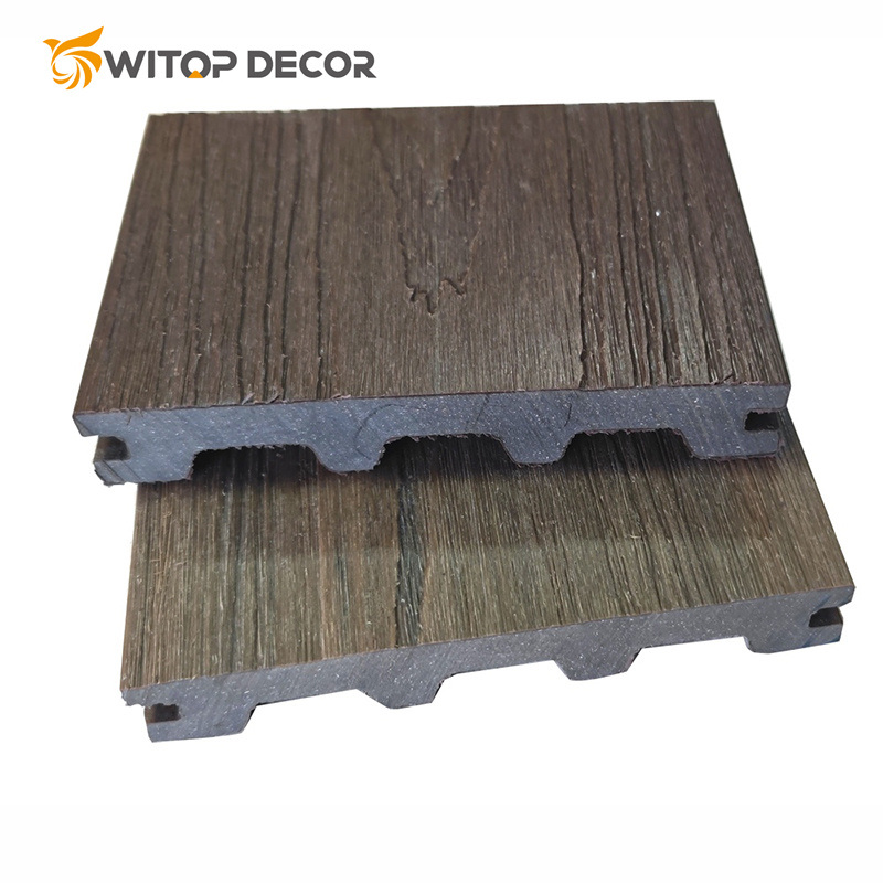 Anti-Slip WPC Decking Outdoor Flooring with Groove Composite Decking