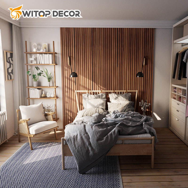 3D Indoor Decor Grille Fluted Solid Wood Wall Panels for TV Background Decor
