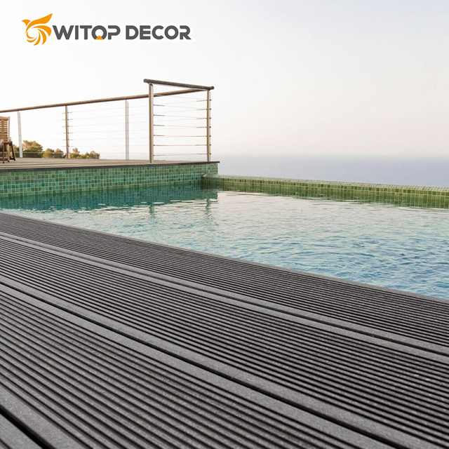 WPC Co-Extrusion Decking Round Hollow Decking Outer Door Waterproof