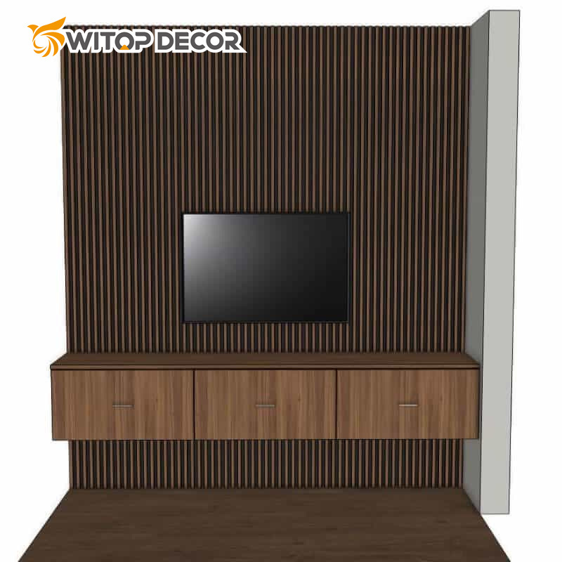 Contemporary Grey Oak Acoustic Wood Slat Panels