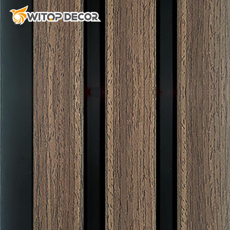 Acoustic Slat Panel Pet Wrapped MDF Colors 60X60 Cm Slats Wall Panel