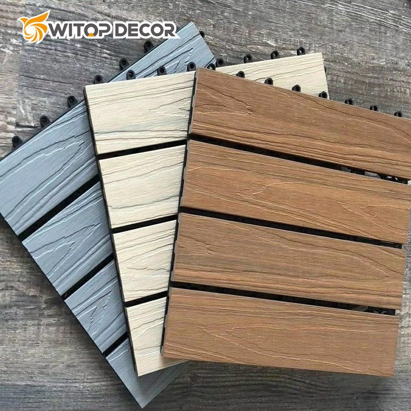 Durable Capped Co-Extrusion Double Color WPC Decking for Outdoor Flooring