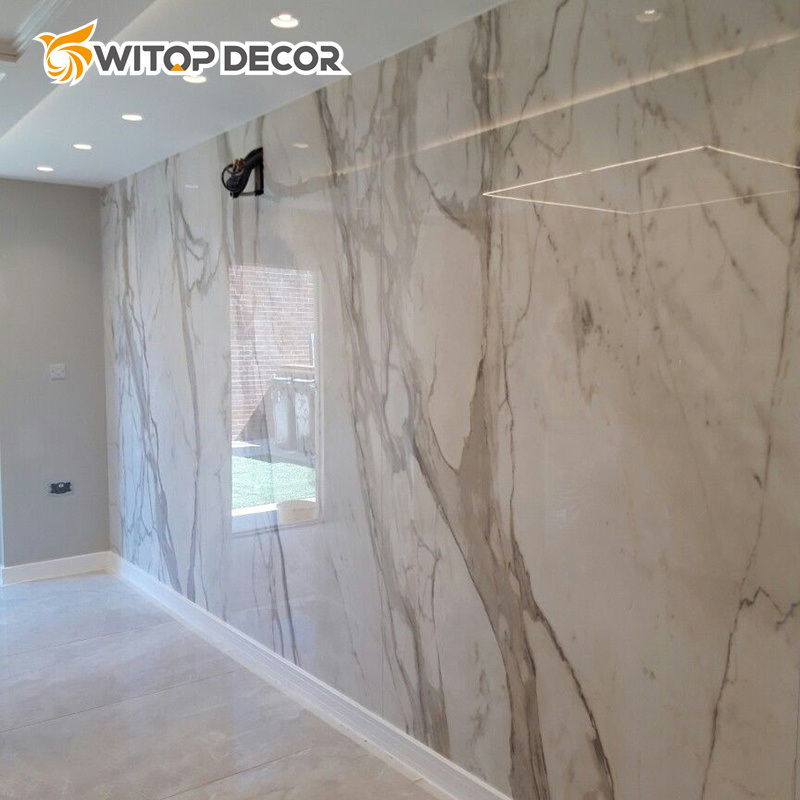 Factory Price High Gloss Waterproof UV Marble Sheet PVC Wall Panel