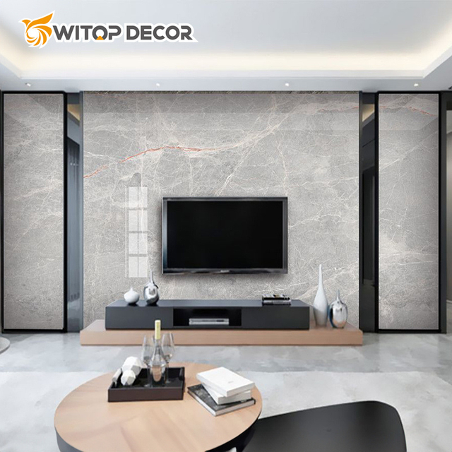 Marble Grain Bamboo Fiber Charcoal Board High Glossy UV Marble PVC Wall Panels Sheet ceiling