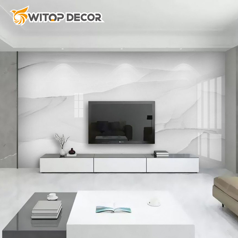 Wholesale Popular Decorative Board Fast Installation UV Marble Wall Panel for TV Background
