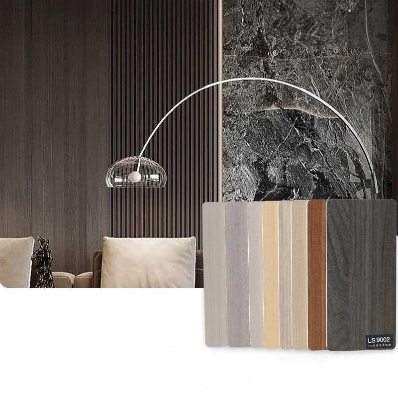 Customized Bamboo Charcoal Wood Veneer Metal Wall Cladding Panel