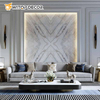 Interior Decorative High Glossy 4X8 UV PVC Sheet Marble Alternative PVC Sheet