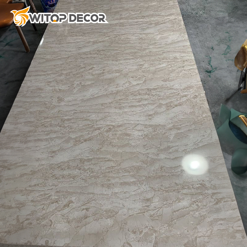 Hot Sale Fireproof PVC Marble Slab Hotel Decoration UV PVC Marble Sheet
