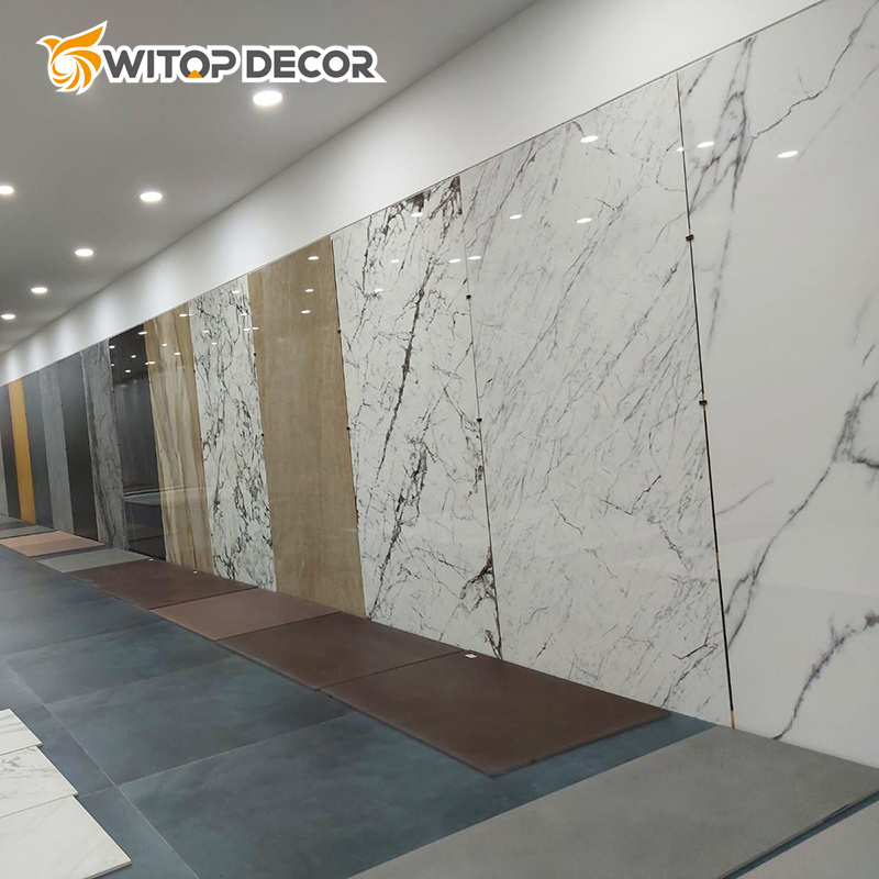 Faux Marble Solid Plastic UV Marble Sheet PVC Surface Design