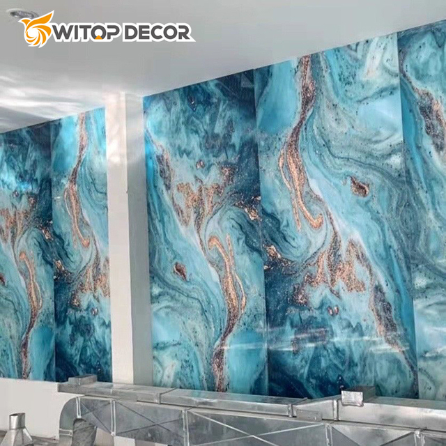 Factory Direct Kitchen Plastic Wall Panels UV PVC Marble Sheet Waterproof and Fireproof