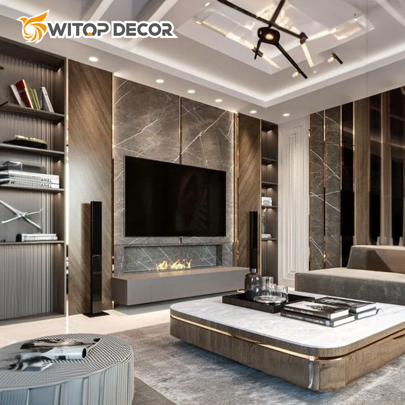 Hot Sale Fireproof PVC Marble Slab Hotel Decoration UV PVC Marble Sheet