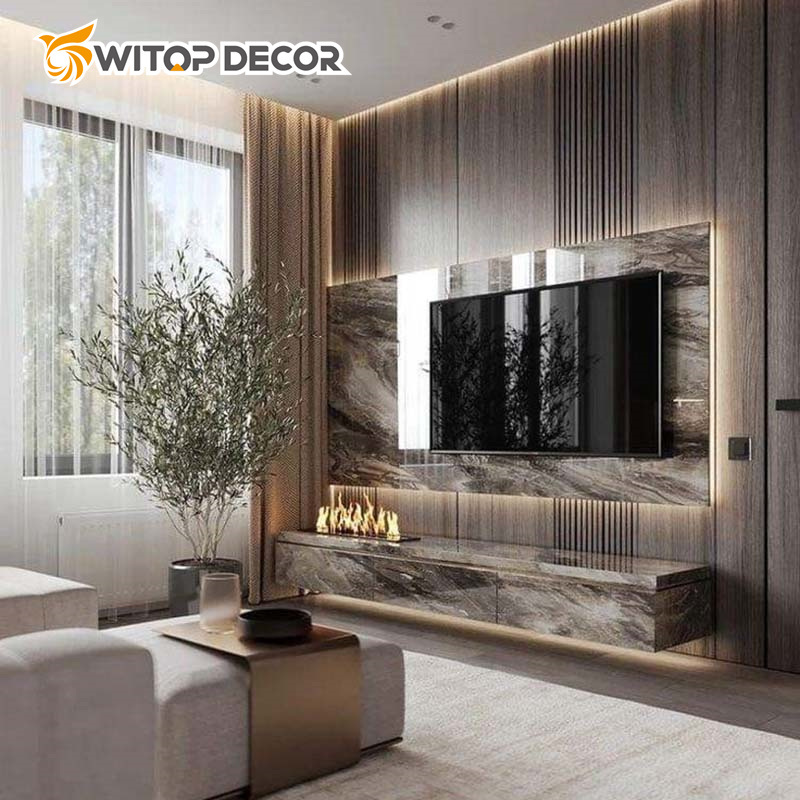 Artificial Marble Plastic Building Decor Sheet PVC UV Decoration Wall Panel
