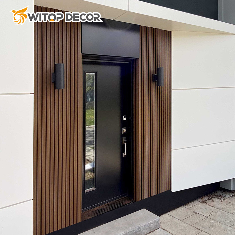 Wooden Look House Siding WPC Wood Composite Exterior Wall Cladding