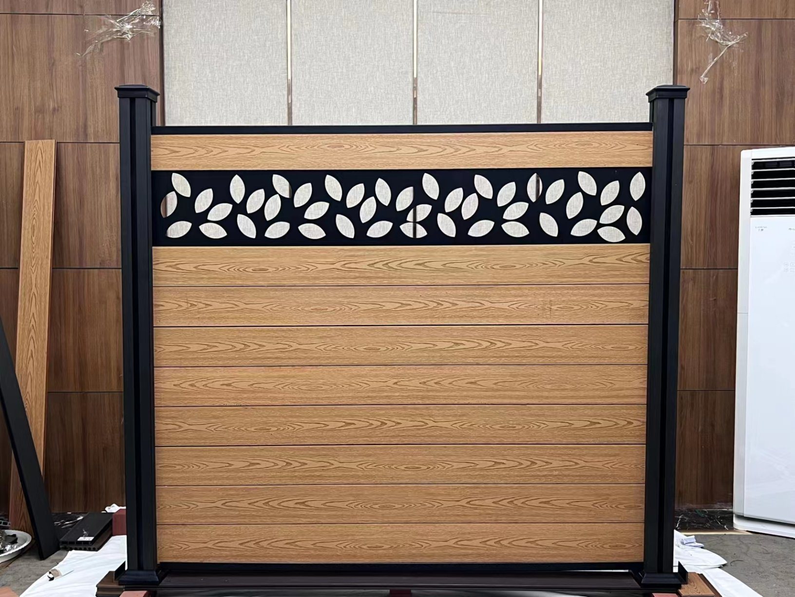 Wood Plastic Composite WPC Privacy Fence Custom Fence Windbreak Fencing Mesh