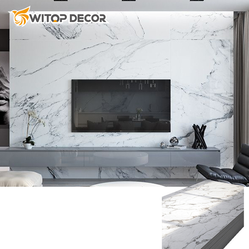 4*8 High Quality Waterproof UV Coated PVC Marble Sheet Decorative Board with Fancy Design