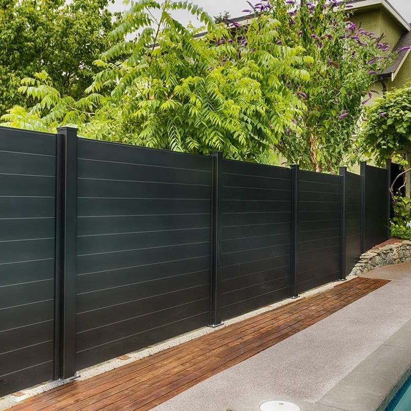 Outdoor Wooden Composite Fence Panel Modern WPC Wood Plastic Composite Fencing Board Garden Gate WPC Fencing